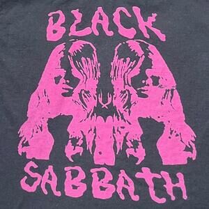 Black Sabbath Graphic Tee - Pink on Black